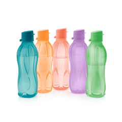 Tupperware Eco Reusable Water Bottles | Set of 5 | 16 oz / 500 mL Leakproof