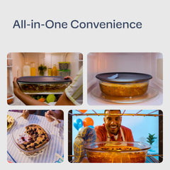 Tupperware Voila�?Glass Round Bakeware | Airtight Food Storage Dish