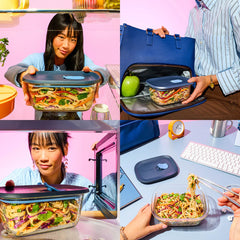 Voila�?Glass Food Storage Containers | Set of 4