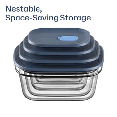 Tupperware Voila�?Glass Food Storage Containers | Set of 4