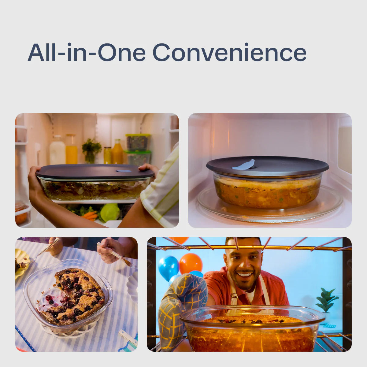 Tupperware Voila�?Glass Round Bakeware | Airtight Food Storage Dish